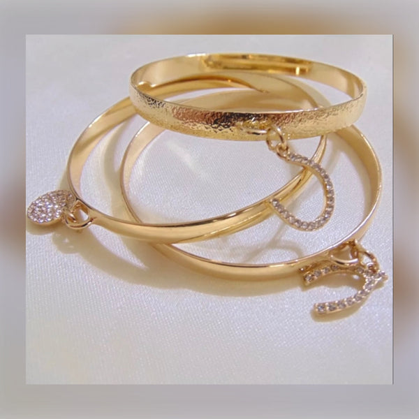 I.N.C. Gold Tone 3-Piece Wishbone Bangle Set