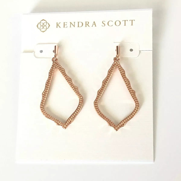 Kendra Scott Sophia Drop Earrings Rose Gold Metal