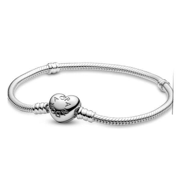 Pandora Moments Clasp Snake Chain Bracelet Size 7.5”