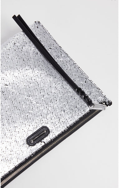 Rebecca Minkoff Sequin and Leather Clutch Bag