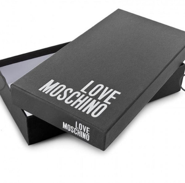 Love Moschino Metallic Hearts Wallet Black And Silver